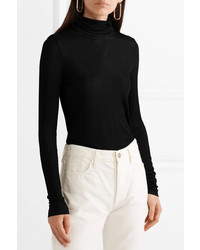 Goldsign The Rib Stretch Jersey Turtleneck Sweater