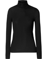 Goldsign The Rib Stretch Jersey Turtleneck Sweater