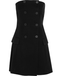 Stella McCartney Double Breasted Wool Mini Dress Black