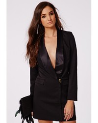 Missguided Violette Blazer Dress Black