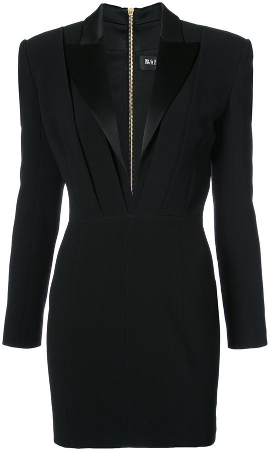 Balmain long discount tuxedo dress