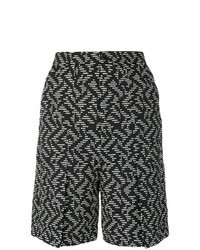 Black Tweed Bermuda Shorts
