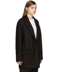 Isabel Marant Black Wool Ilaria Tweedy Coat