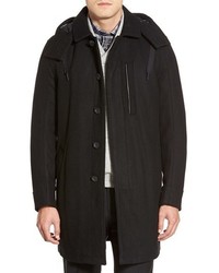 Andrew Marc Marc New York By Boulevard Wool Blend Coat With Removable Hood