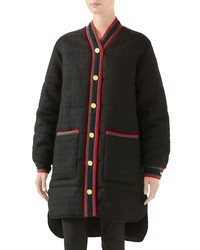 Gucci Padded Wool Blend Tweed Jacket