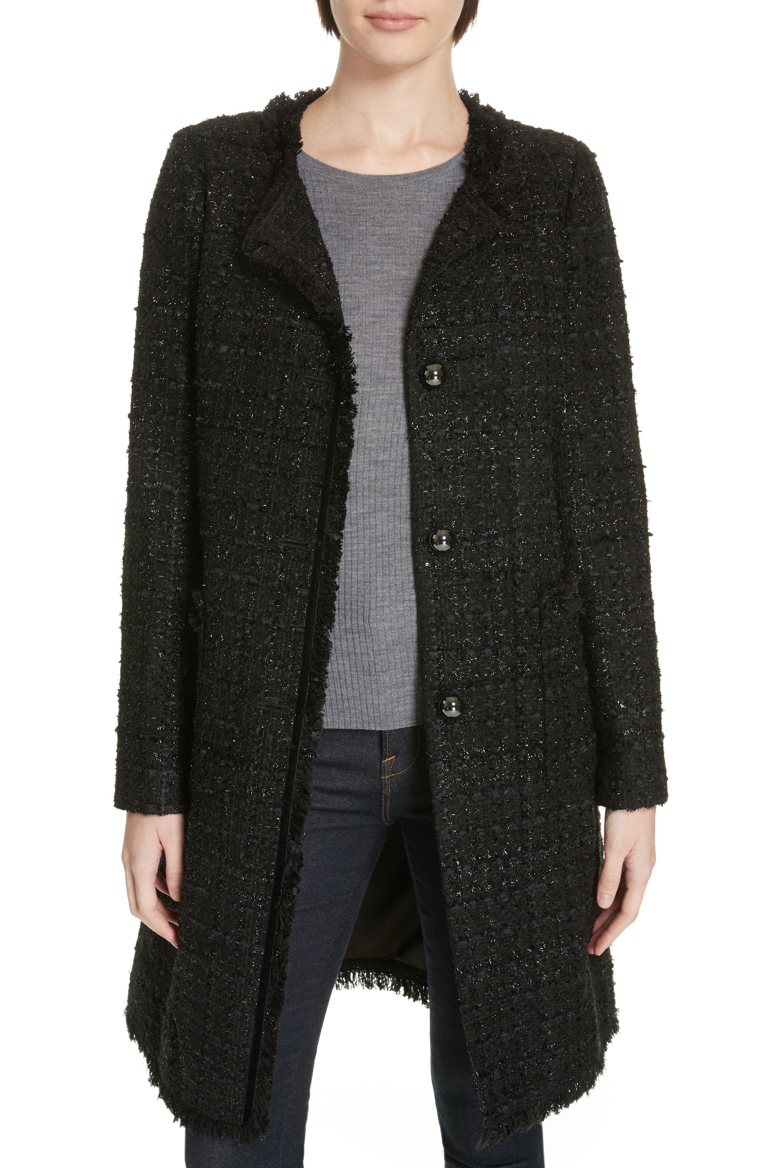 kate spade new york Sparkle Tweed Coat, $598 | Nordstrom | Lookastic