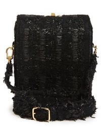 Simone Rocha Tweed Crossbody Bag Black