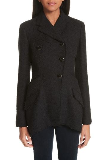 Proenza Schouler Asymmetrical Placket Tweed Jacket 1 193