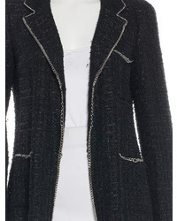 Chanel Embellished Metallic Tweed Blazer
