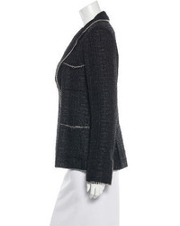 Chanel Embellished Metallic Tweed Blazer
