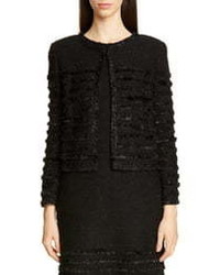 St. John Collection Glimmering Textured Tweed Jacket