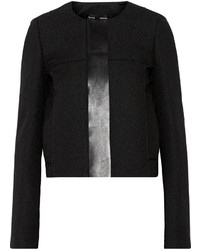Proenza Schouler Leather Trimmed Mlange Tweed Jacket