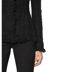 Alexander McQueen Lurex Wool Blend Tweed Jacket