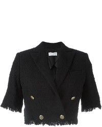 Sonia Rykiel Cropped Frayed Tweed Jacket