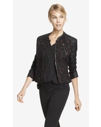 Express Tweed And Leather Jacket