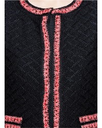 Nobrand Tweed Trim Basket Weave Boucle Jacket