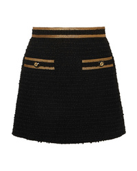Gucci Med Cotton Blend Tweed Mini Skirt