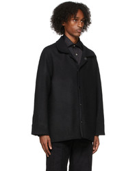 Factor's Black Harris Tweed Coat