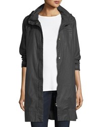 Eileen Fisher Waxed Cotton Hooded Jacket
