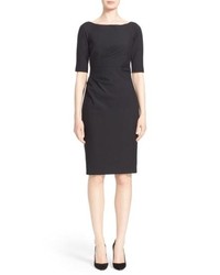 Black Twill Sheath Dress