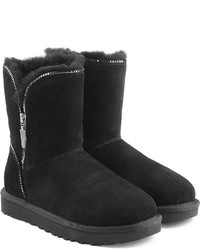 UGG Australia Classic Suede Mid Boots With Zip Trim