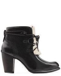 UGG Australia Leather Ankle Boots With Shearling