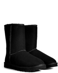 UGG Australia Suede Classic Short Boots In Black
