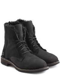 UGG Australia Suede Lace Up Boots With Searling Lining