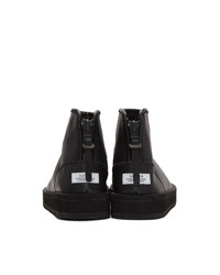 Suicoke Black Leather Toby Lab Lo Boots