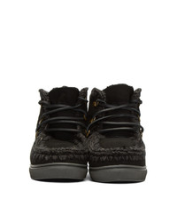Mou Black Sneaker Lace Up Boots
