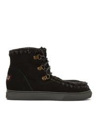 Mou Black Sneaker Lace Up Boots