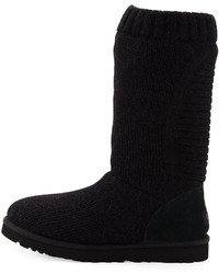 UGG Capra Tall Knit Boot Black