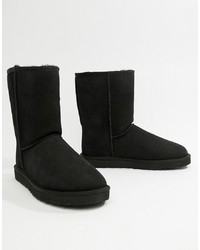 UGG Classic Short Boots In Black Suede