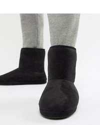 ASOS DESIGN Slipper Boots In Black