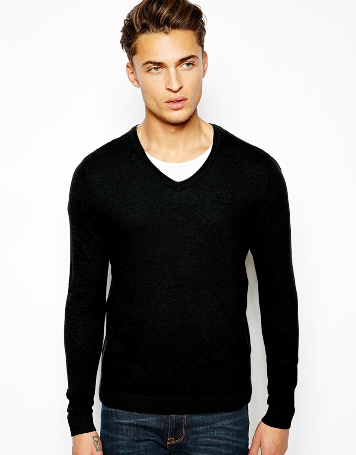 Asos Brand V Neck Sweater In Cotton | Where to buy & how to wear