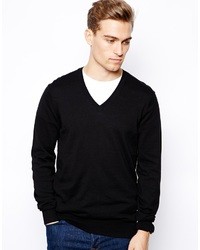 Ben Sherman Sweater With Elbow Detail Black