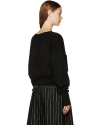 Chloé Black Cashmere V Neck Sweater