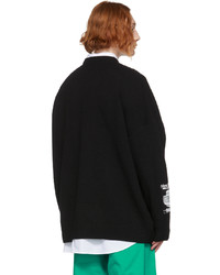 Raf Simons Black Fred Perry Edition Oversized V Neck Sweater