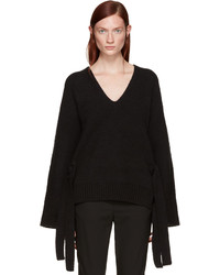 3.1 Phillip Lim Black Wide Sleeve Sweater