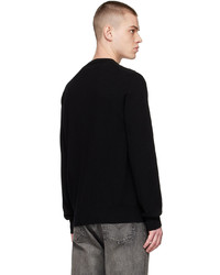 Comme Des Garcons Play Black Wool Sweater