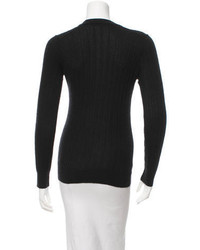 Dolce & Gabbana Cable Knit V Neck Sweater
