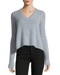 Cashmere Crop V Neck Sweater