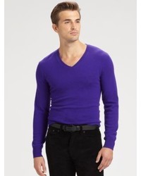 Ralph Lauren Black Label Cashmere V Neck Sweater