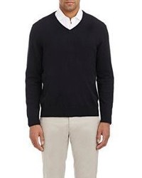 Piattelli Cashmere V Neck Sweater Black Size Extra Large