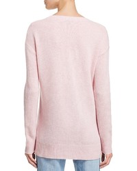 Aqua Cashmere V Neck Tunic Sweater 100%
