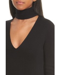 Theory Choker Collar Silk Blend Sweater