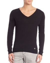 Versace Collection Chain Detail V Neck Sweater