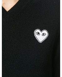 Comme des Garcons Comme Des Garons Play V Neck Heart Logo Sweater
