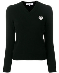 Comme des Garcons Comme Des Garons Play V Neck Heart Logo Sweater