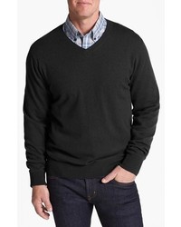 Cutter & Buck Lake Union V Neck Sweater Black Medium